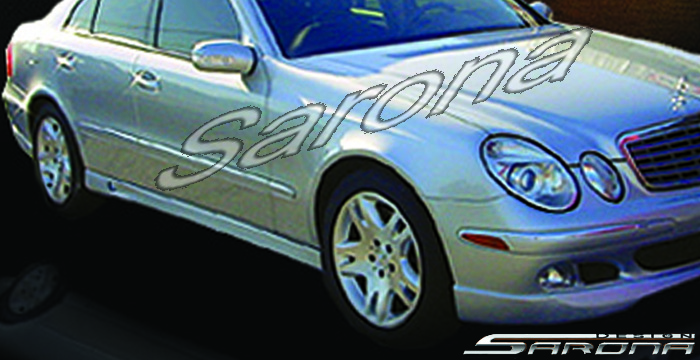 Custom Mercedes E Class  Sedan Side Skirts (2003 - 2006) - $399.00 (Part #MB-056-SS)